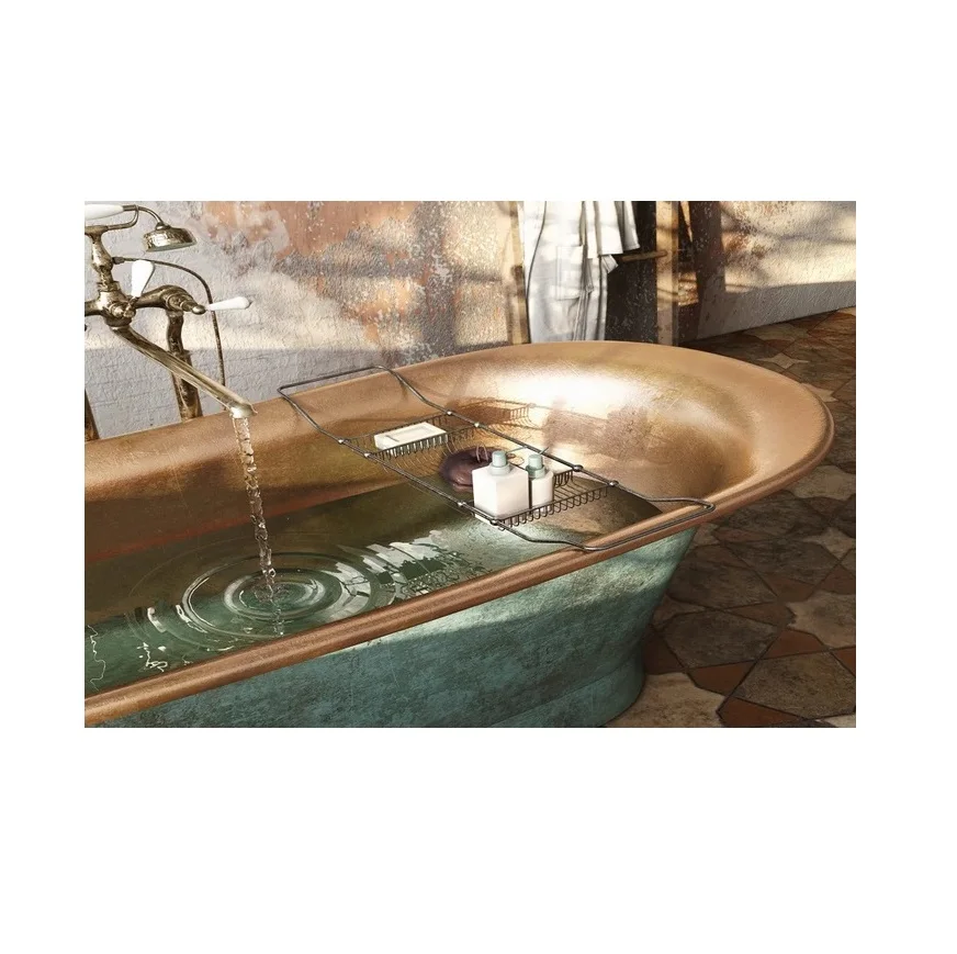 Top quality copper bathtub with inside nickel coating shiny surface copper bathtub for home and hotel manufacturer from India