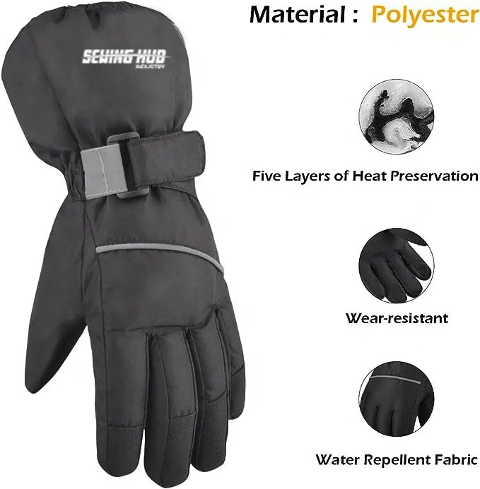 Ski Gloves Winter Waterproof Anti-cold Warm Gloves Outdoor Sport Snow Sportswear Skiing Gloves