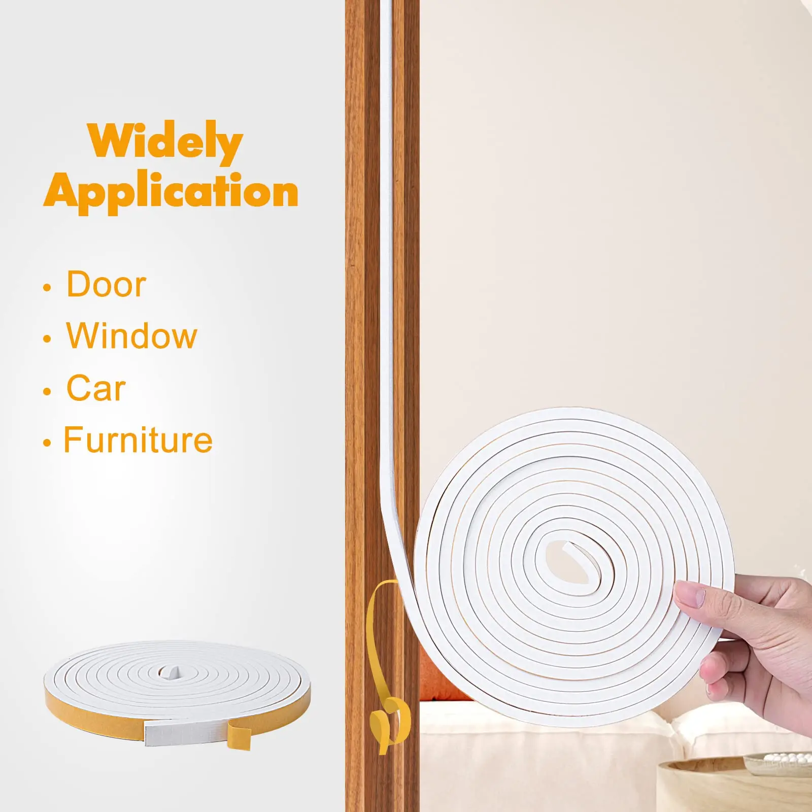 Double Sided Foam Mounting Tape Polyethylene Acrylic Adhesive Pe Foam Structural Glazing Tape For Weather Stripping Door Seal