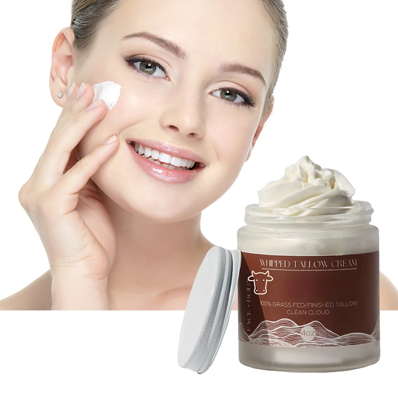 Manufacturer Natural Skin Care Butter Sensitive Skin Moisturizing 100% Grass Fed Beef Tallow Lotion Whipped Face Body Cream