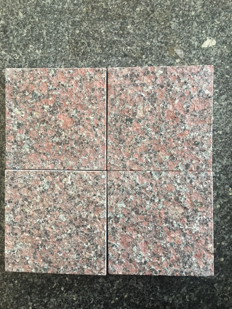 Natural Split Driveway Walkway Stone Red Granite Cubic Cobbles Cheap Price Factory Direct Export