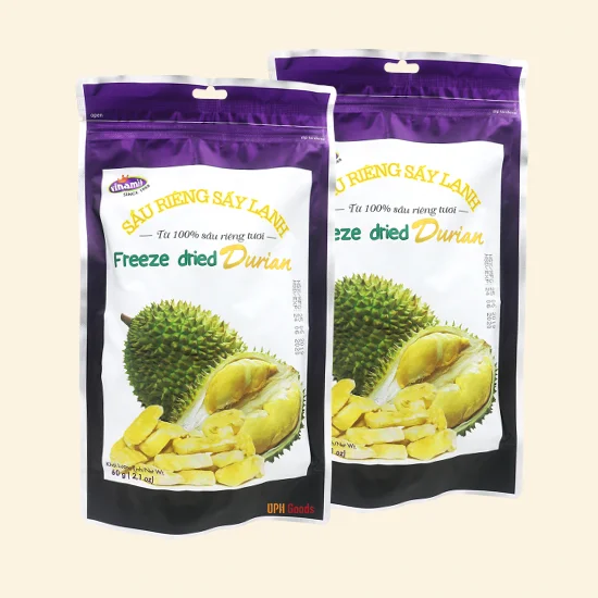 Vinamit Durian Freeze Drying 60g Without Seeds Dona and 6 Ri frozen fruit durian on sale Vietnam Producing Monthong