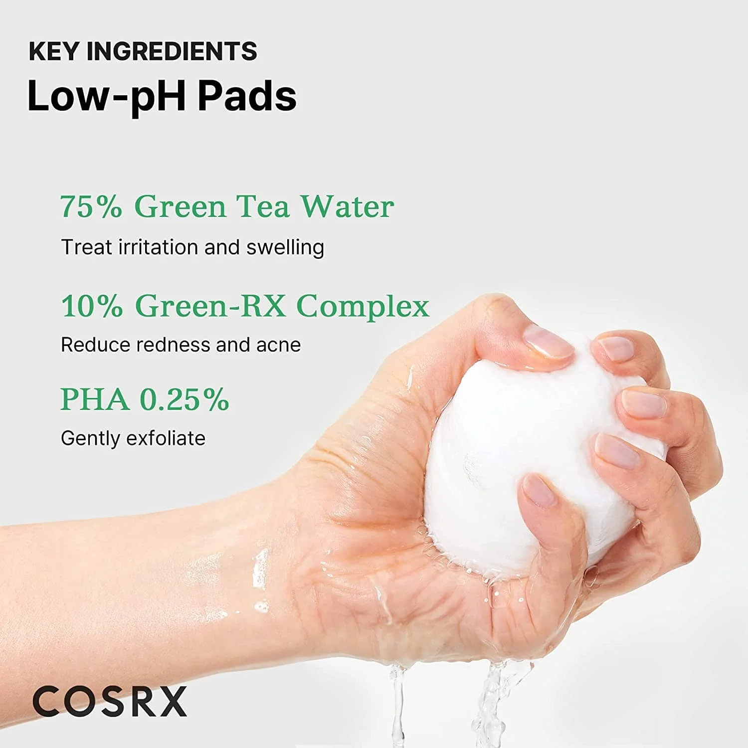 Korean Skin Care Products Facial Products Skincare Toner COSRX One Step Green Hero Calming Pad 70ea