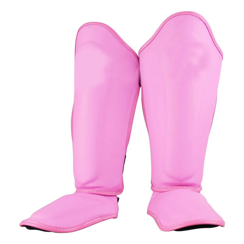 Pu leather training muay thai shin Guards mma kick boxing Custom Design Thai shin instep guards shinguard boxing Shin Guard