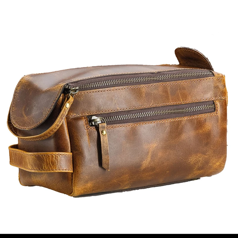 High quality Wash Bag Personalized Leather Dopp Kit Toiletry Bag Wholesale Custom Travel Bags for sale