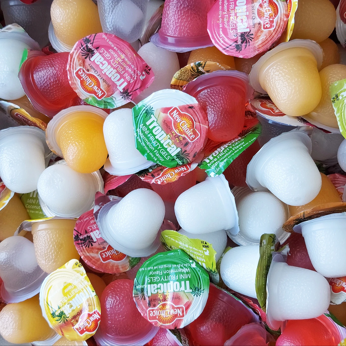 Tropical flavor mini fruity gels New Choice brand The Best Selling jelly Multi Color Konjac Jelly