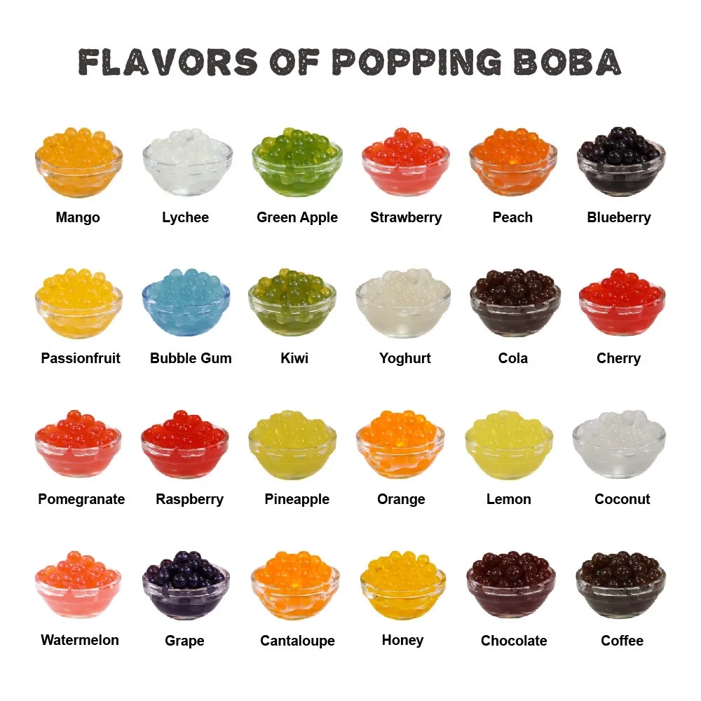 Приготовленные в Тайване шарики для приготовления чипсов Boba Amazon ингредиентов смузи