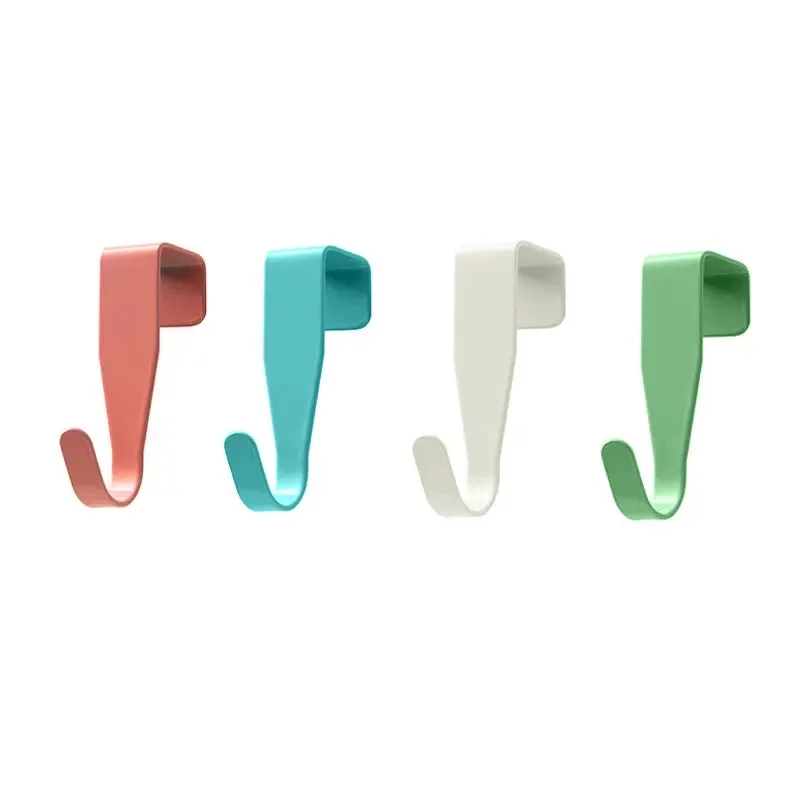 Carbon Steel Back-hung Hook Kitchen Bathroom Cabinet Wardrobe Door Non-perforated Clothes Key Storage Hanger Accessories