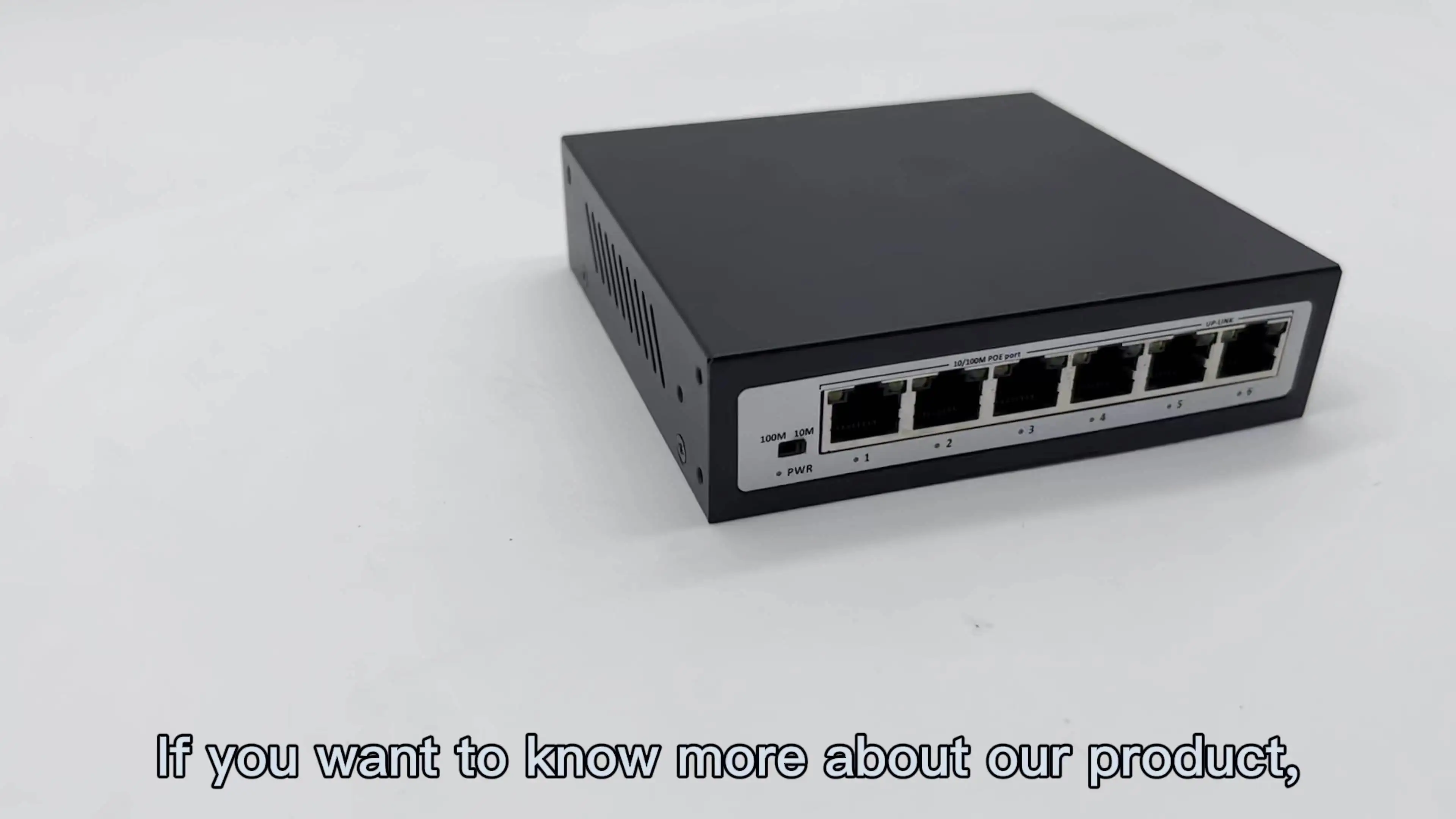 100Mbps black4 Port POE Switch  60W/96W/130W/260W 15.4 per each port POE, SNMP