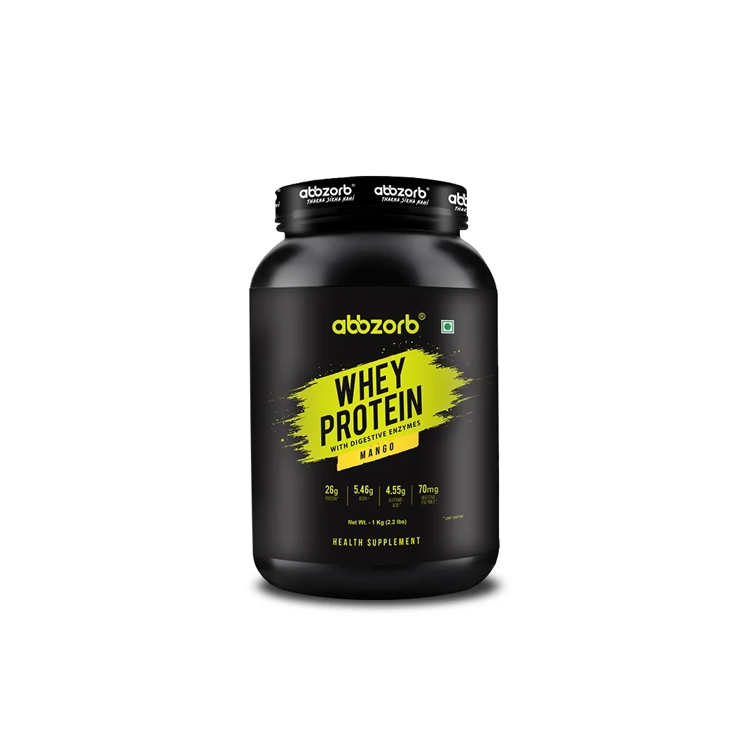 Buy Whey Protein Isolate Mango Flavour 1kg (29 Servings) with 26.22g Protein& Glutamic Acid For Muscles Growth Uses