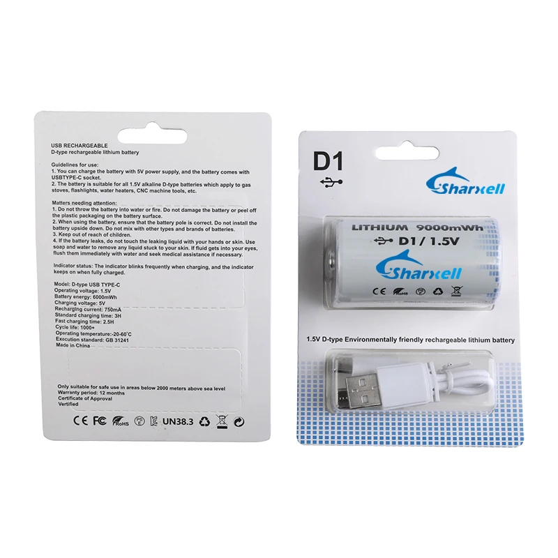 2 шт. литиево-ионная аккумуляторная батарея 1 5 В Type-c