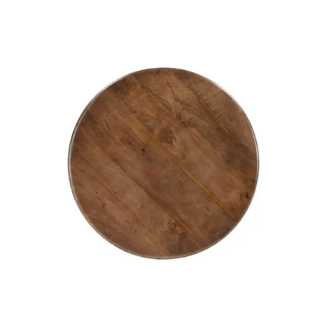 Kashew Collection Tobacco Brown Modern Round Mango Wood Coffee Table Centre Tables Natural Finish Living Room Furniture