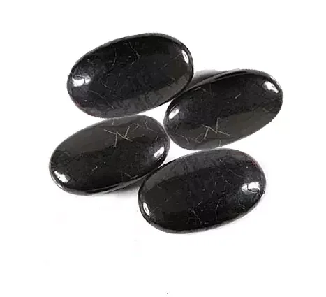 Shungite Palm Stone - Polished Shungite - Shungite Palm Stone