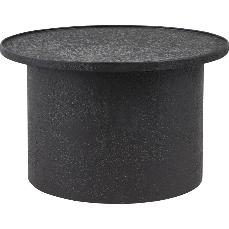 Wooden Top Oval Shape Coffee Table High Quality Luxury Design Black Coated Body Frame Console Centre Table in Wholesale Price