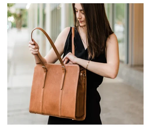 Leather Laptop Bag Women Men 17 Inch Macbook Pro/Air 16 Inch Macbook Pro Office iPad 12.9 Briefcase Unisex 13/14 Inch Laptop Bag