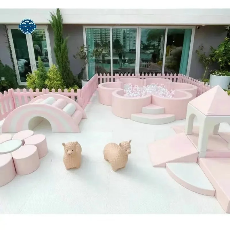 Children Customized Grey Ball Pit Pool Sets Kids indoor Playground indoor soft play  Corner Ball Pit Equipment For  sales