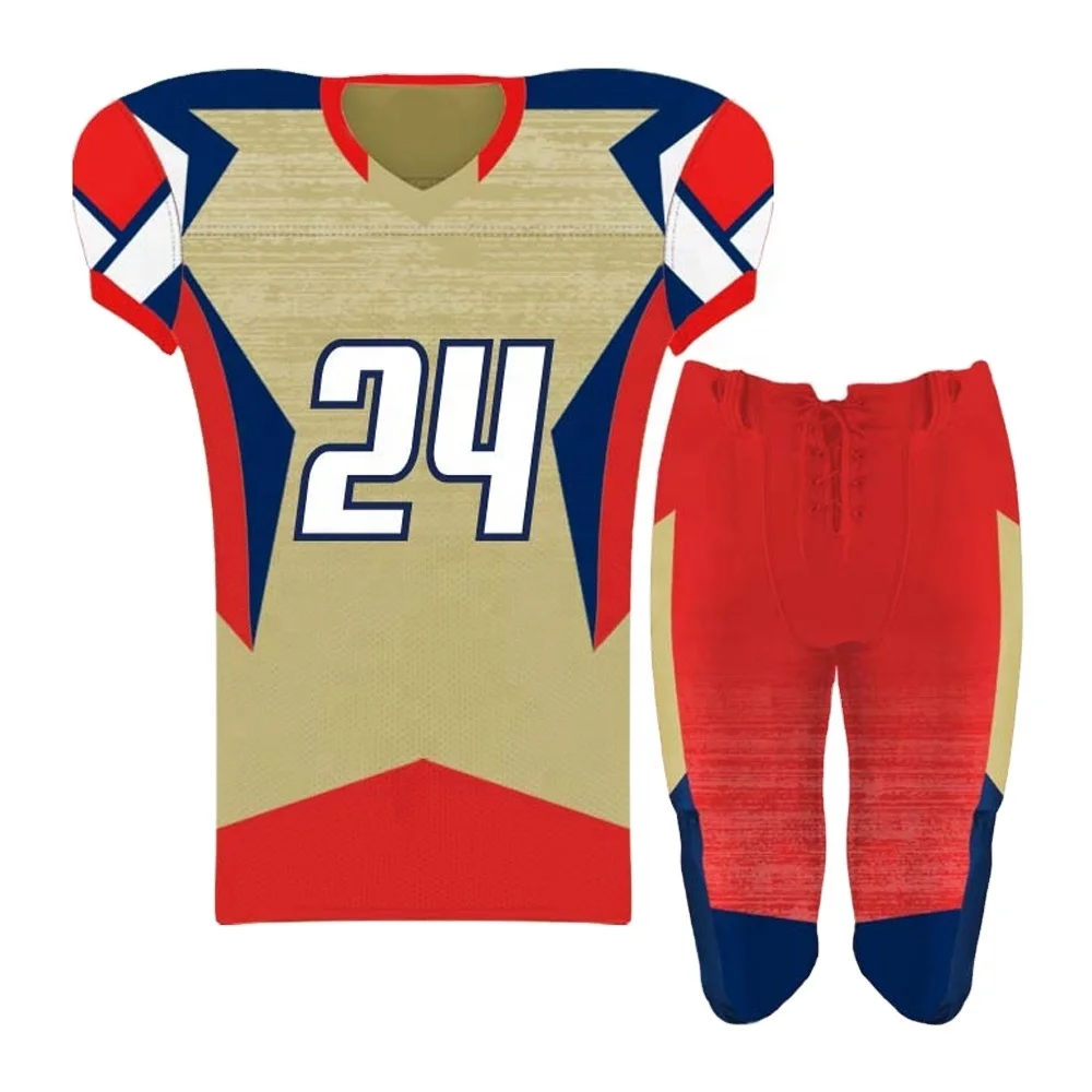 100% Polyester American Football Uniform Jerseys Youth American Football Uniforms For Adult