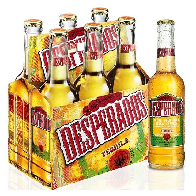 Desperados Lime Tequila Lager 3 X 40cl Bottles 330ml Draft Beer Variety Steam in Bulk Barrel Cartons Box Packaging
