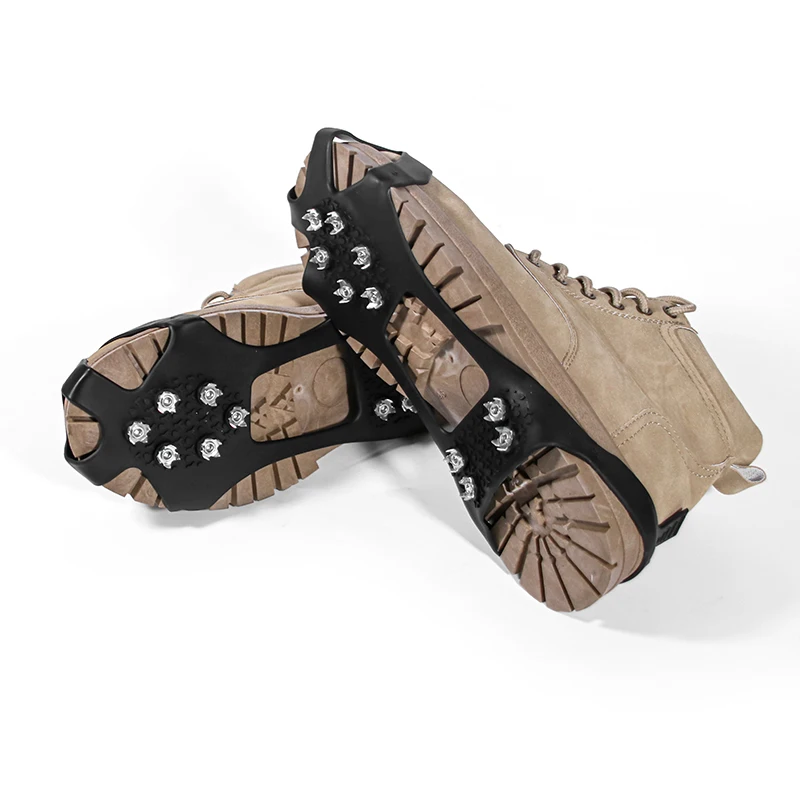 Ice Traction grippers Crampons Ice Cleats for Boots Shoes Men Women Hiking Fishing Anti Slip 5/8/10 Spikes Walk Traction Cleats