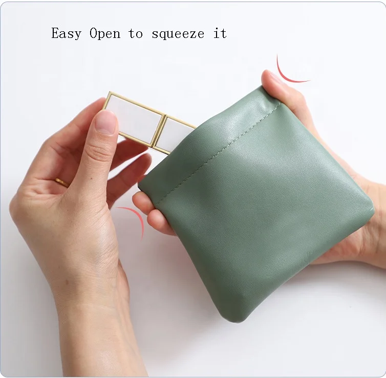 Candy Color Squeeze Coin Purse Portable  Earphone Lipstick Storage Bag Money Wallet