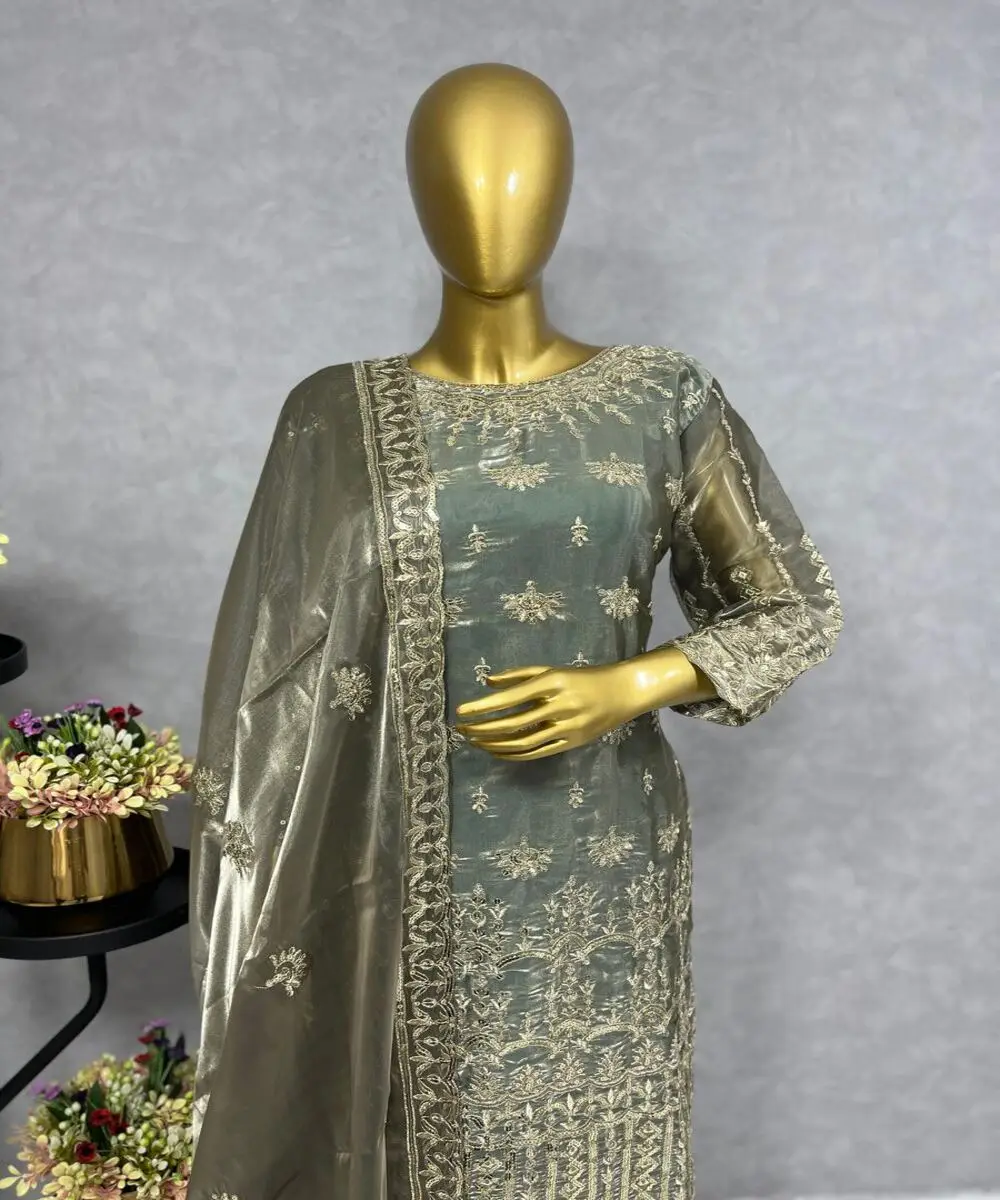 Повседневная одежда из камня хлопковый костюм сальвар с отделкой Дори и принтом дупатта для повседневной носки рамкой храма