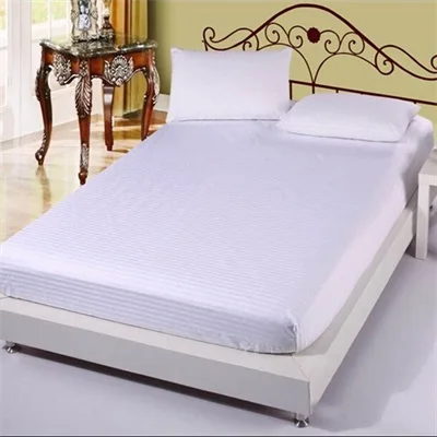 300TC Premium Plain 100% Cotton Satin White hotel bedsheet fabric in roll for making Bed Sheets Bed Lines