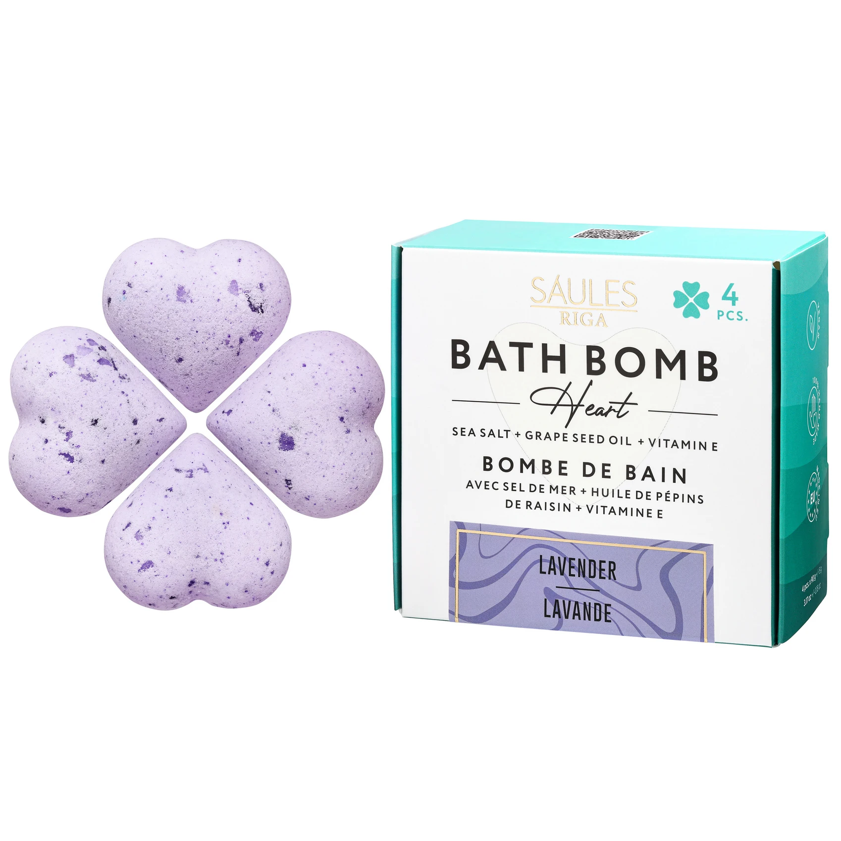 Private Label Luxury Bath Supplies 4 x 90g Set Lavender Bath Balls Relax With Logo Organic Mixed Color Bubble Bombs