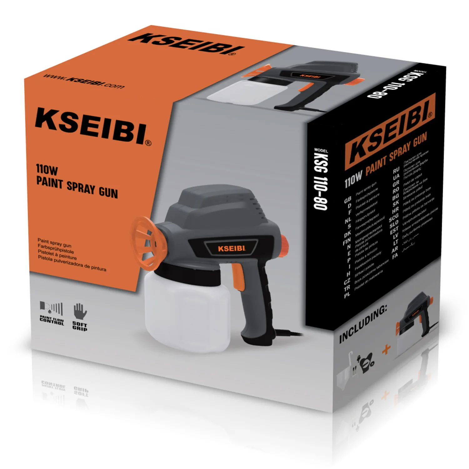 KSEIBI professional PAINT SPRAY GUN 110W for Spray Chrome Plating