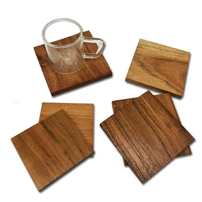 Protective Coffee Wood Coasters Cups Mats for Home Table Protection Pad walnut coasters At Low Price By AALIYAN IMPEX