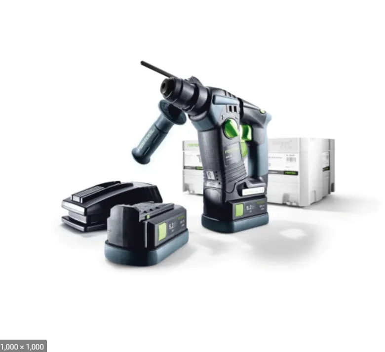 WORLD INTERNATIONAL Festools BHC 18 Li 5.2Ah TCL6-Plus  Cordless Brushless Rotary Hammer Drill Combo Kit