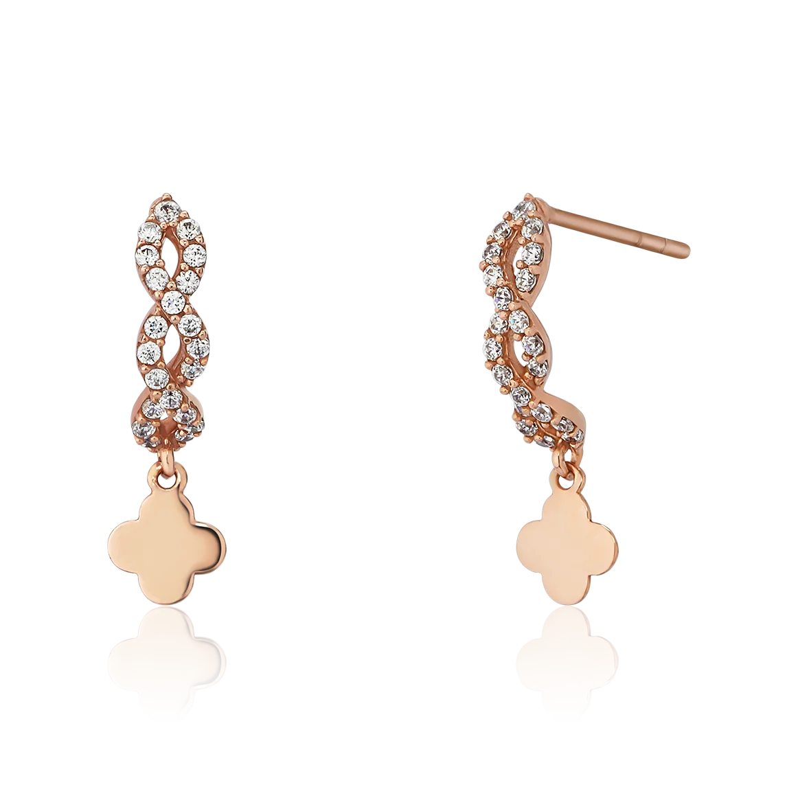 9K,10K,14K,18K solid gold stud earrings rose gold drop earrings trendy 2022 for women   - HTJ BRAND BTPTB334