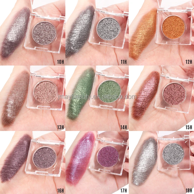 Diamond highlighter makeup private label glitter high pigmented eyeshadow palette wholesale highlighter makeup