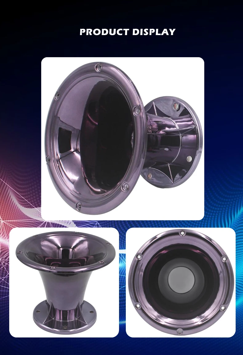 2 Inch Exit Horn Waveguide for Bolt On Compression Drivers - UV Resistant Chrome Finish