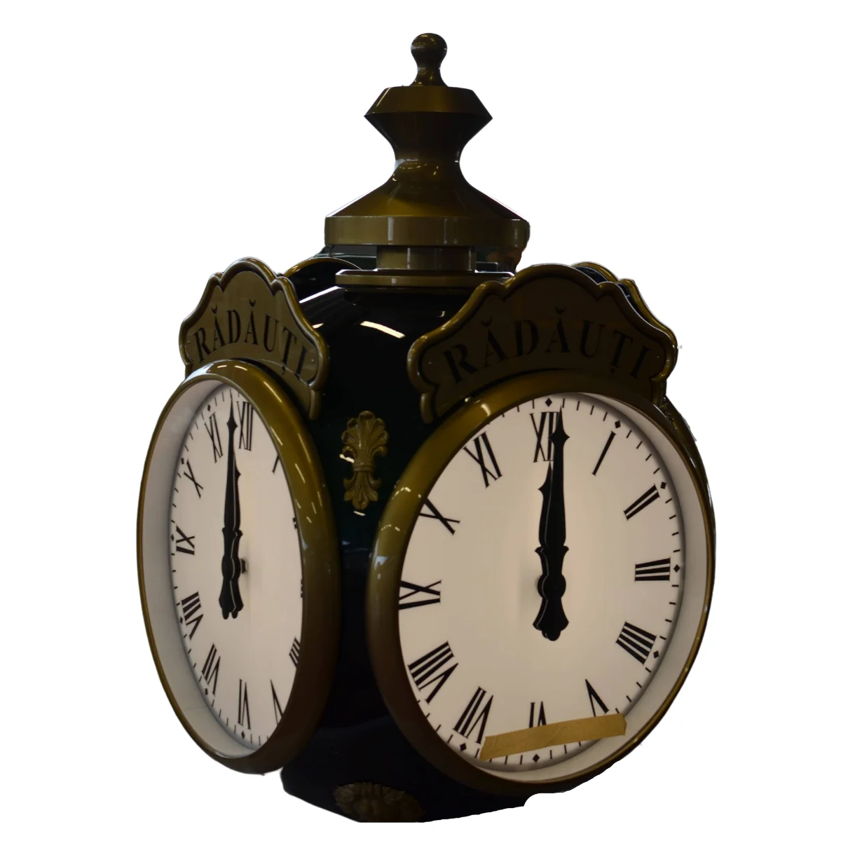 High Quality Made in Italy Custom 4 Sided Street Clock with GPS Synchronization for Public Places, Parks, Gardens, Golf Courses