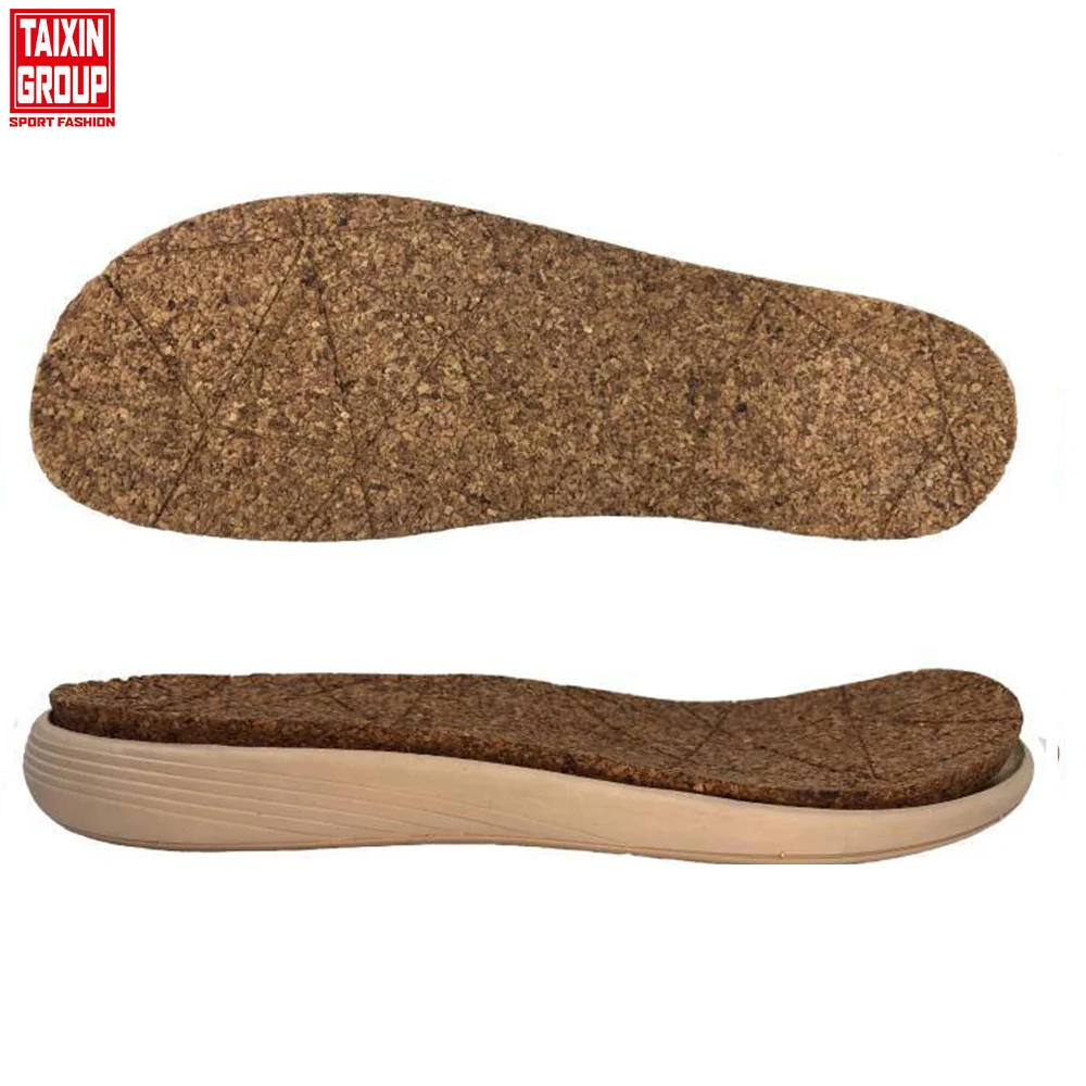 Wholesale cork sole shoes fashion cork sole shoes  cork eva sandal sole complete cork shoe sole  outsole