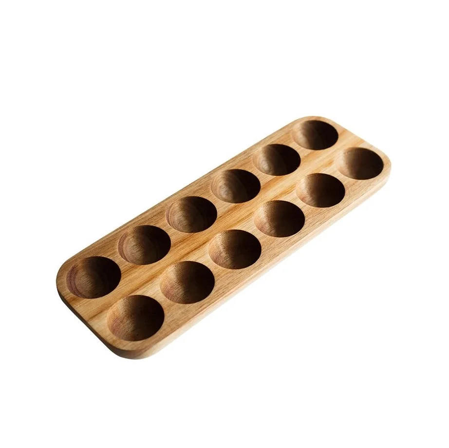 Best Selling Product Egg Holder Tray 4 Holes Plate Countertop Egg Tray Tabletop Display Refrigerator Storage Skelter Deviled Egg
