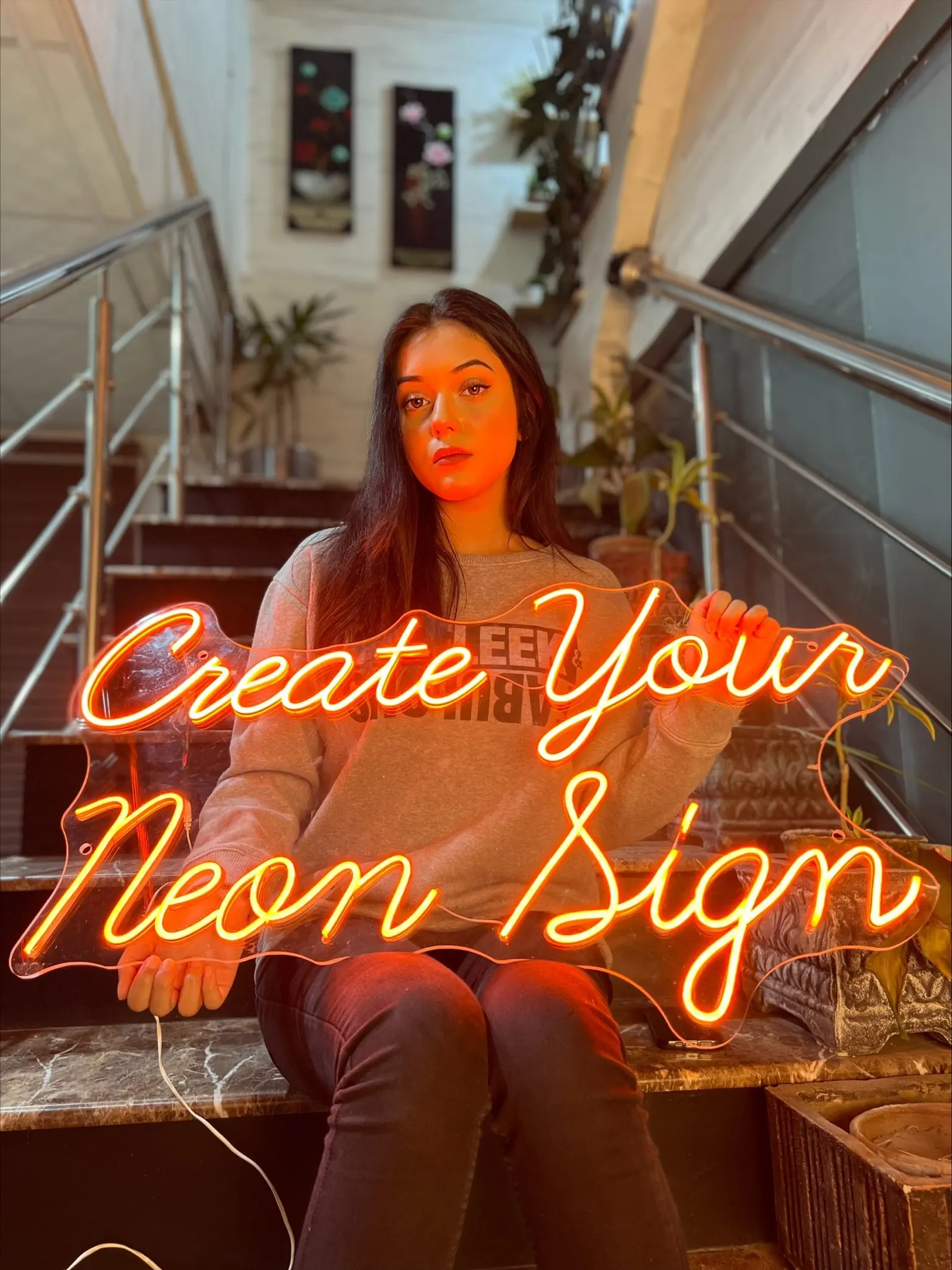 Custom neon sign business logo dropshipping | with waterproof for outdoor use | Acrylic backing with complete accessories
