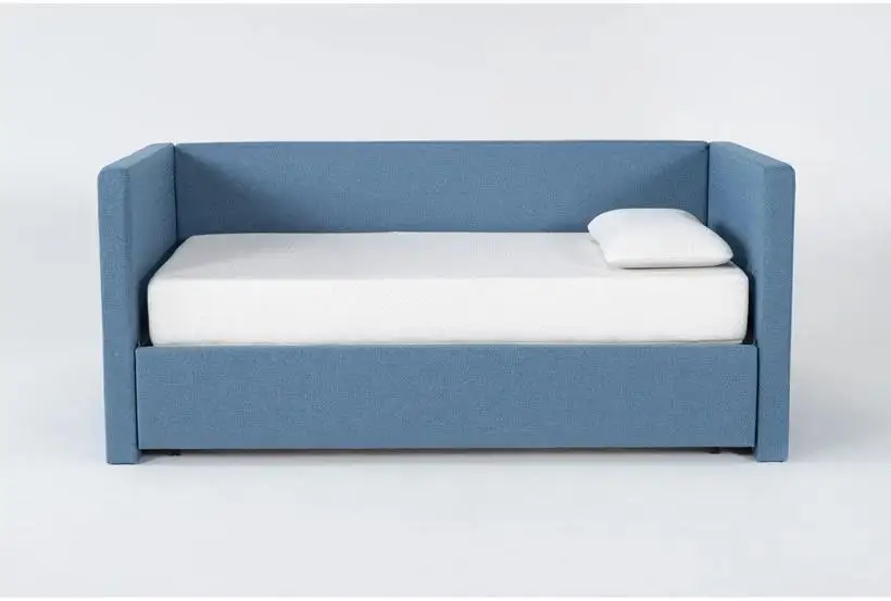 Upholstered Twin Double Fabric Day Bed Storage Bedroom Furniture Set Sofa Bed With Trundle Sofa Bed