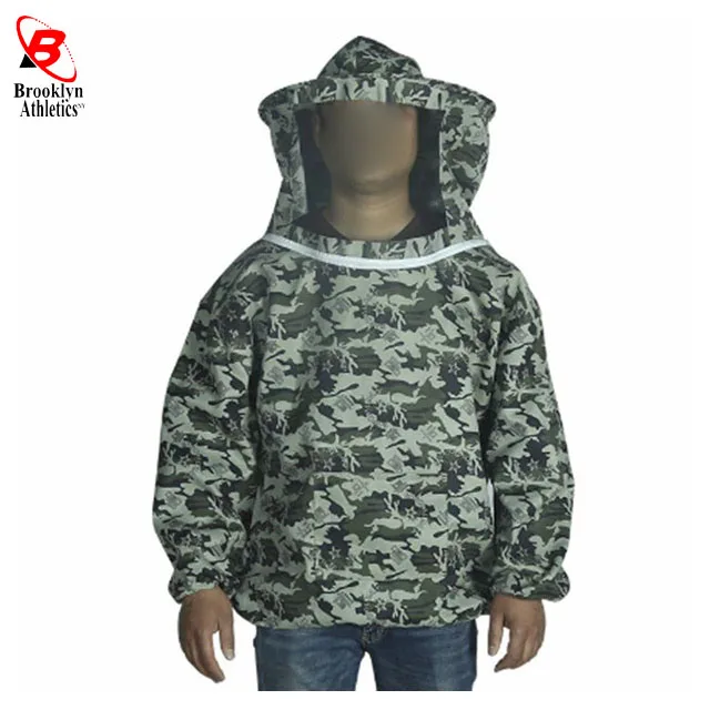 Hot Sale 100% Cotton Customized Bee Keeping Jackets with Veil Zipper Protective Coverall with Safety Features Ventilated Suit