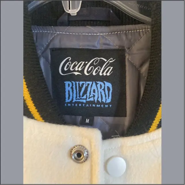 Rare coca cola overwatch blizzard varsity Gamer jacket size M