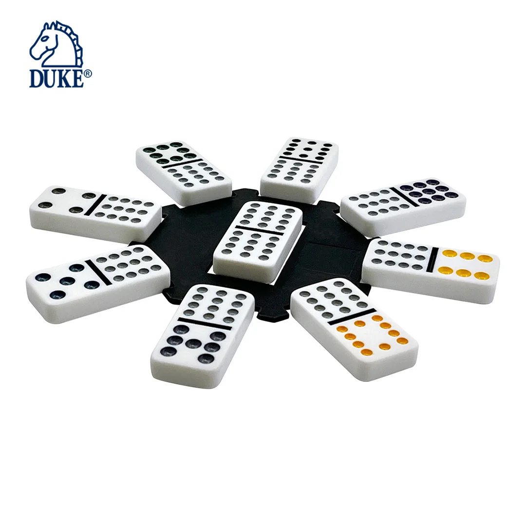Double 12 Colored Dot Dominoes Mexican Train Game Set, 91 Tiles Dot Dominoes with Aluminum Case