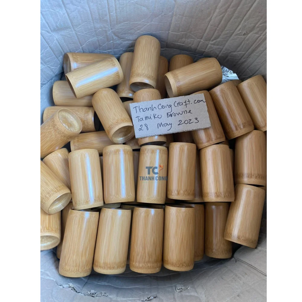 Natural Wooden Bamboo Tube Tea Cup Hot Trending Bamboo Drinking Cup with Eco-friendly Materials Wholesale Bamboo Cup