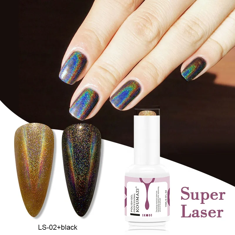 15ML Laser Tiny Diamond Reflective Glitter UV Gel Nail Polish Glitter Effect Auroras Shiny UV&LED Gel Semi Permanent Gel