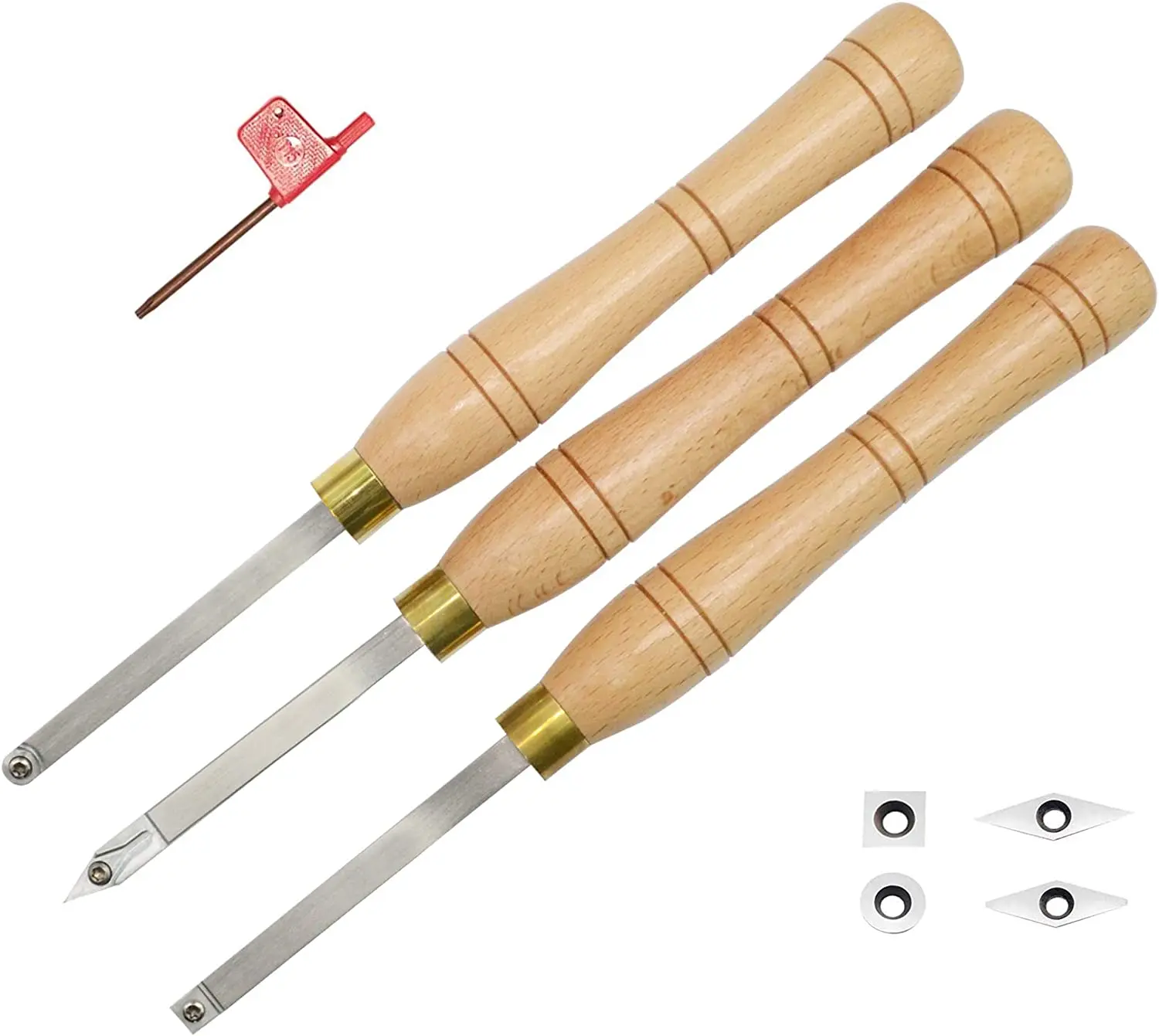 Fengke Wholesale Woodworking Wood Lathe Tools Turning Tools Carbide Insert Chisel Set For DIY