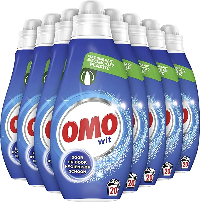 Omo Small and Powerful White Liquid Detergent for Washing White 8 x 700ml Economy Packaging