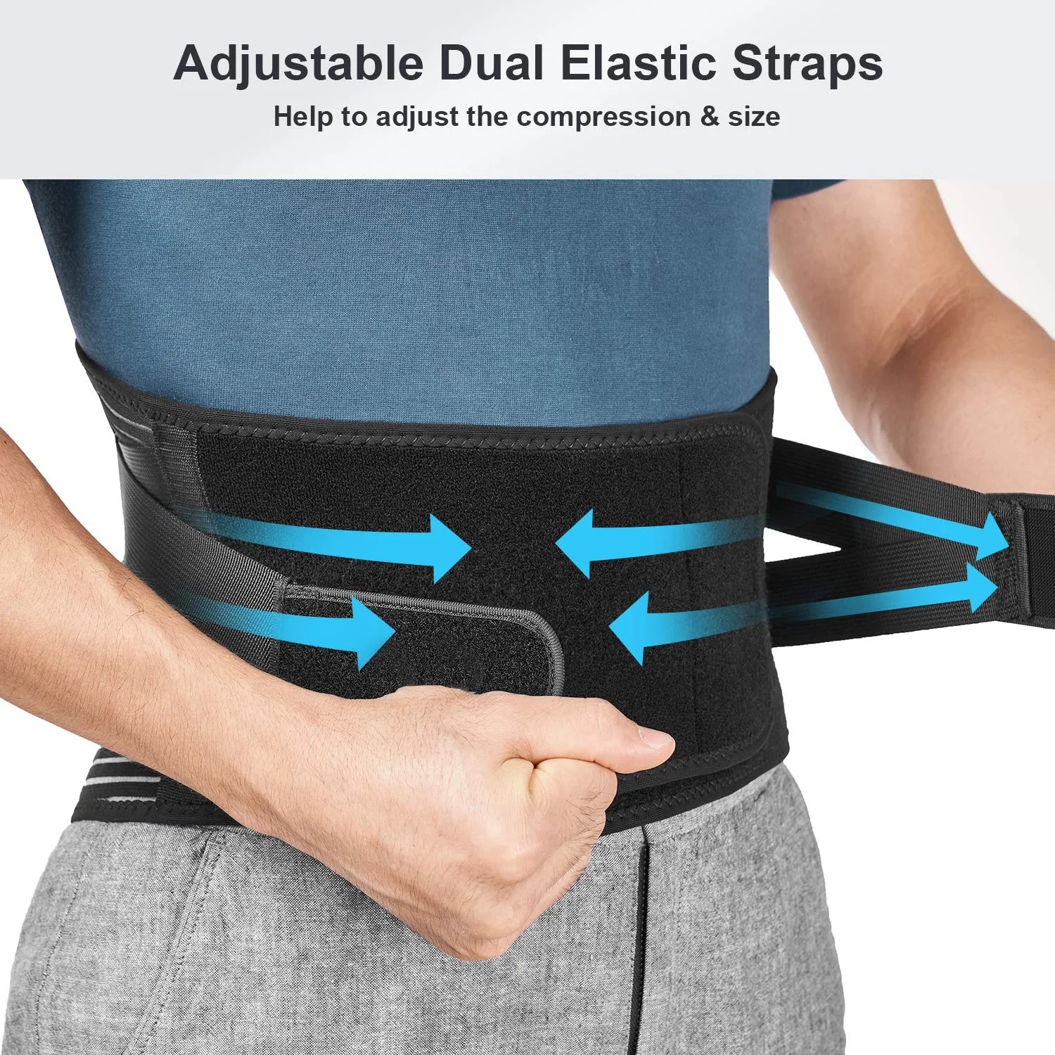 AMZ Hot Sales Breathable Back Support Belt Back Braces for Lower Back Pain Relief with 6 Stays