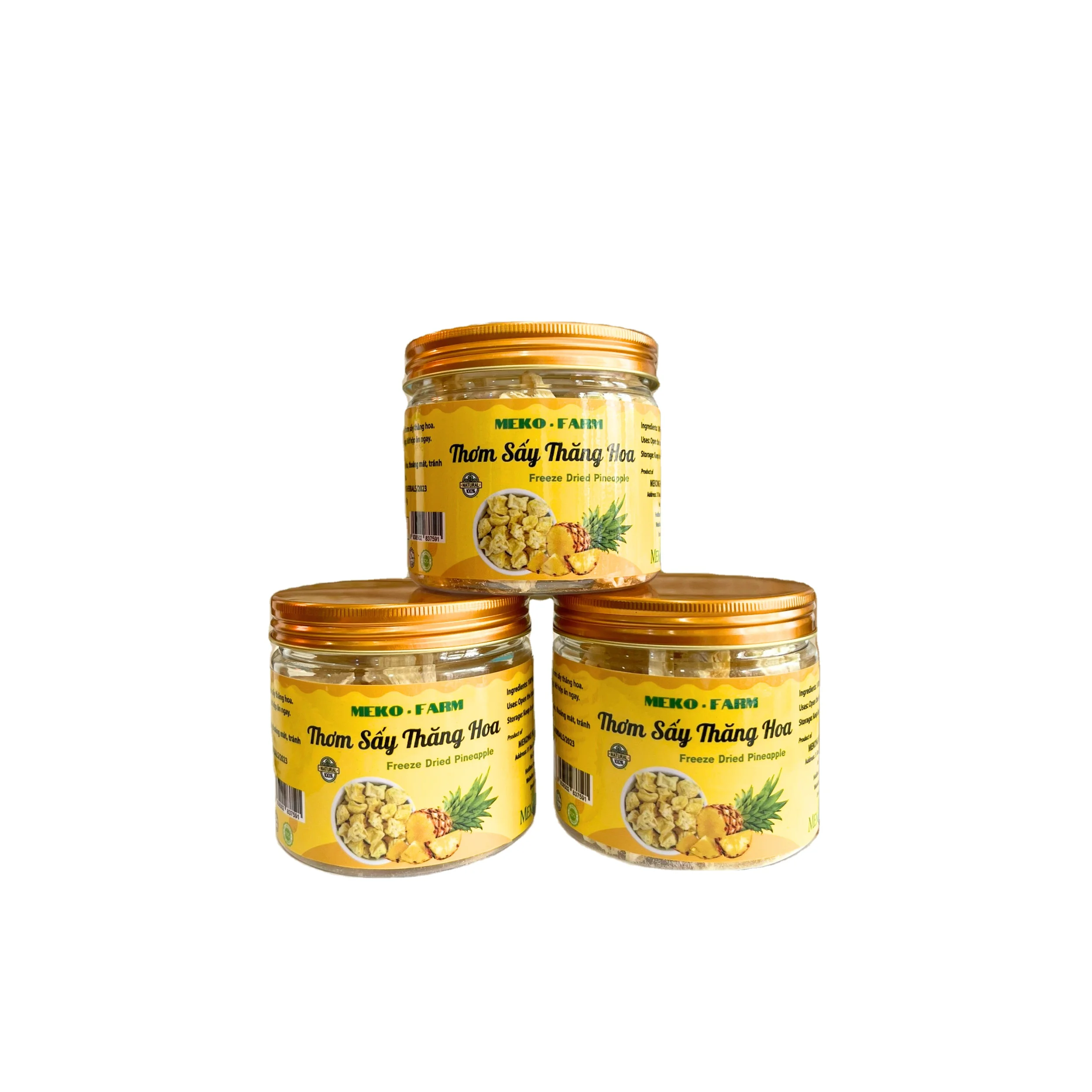 MEKO - FARM FREEZE DRIED PINEAPPLE FROM MEKONG HERBALS (100% FRESH PINEAPPLE)