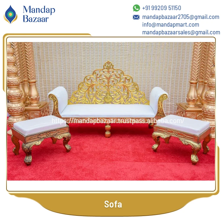 Traditional Design Premium Quality Luxury Reception/ Stage Furniture Couch Event and Wedding Decor Stage Sofa
