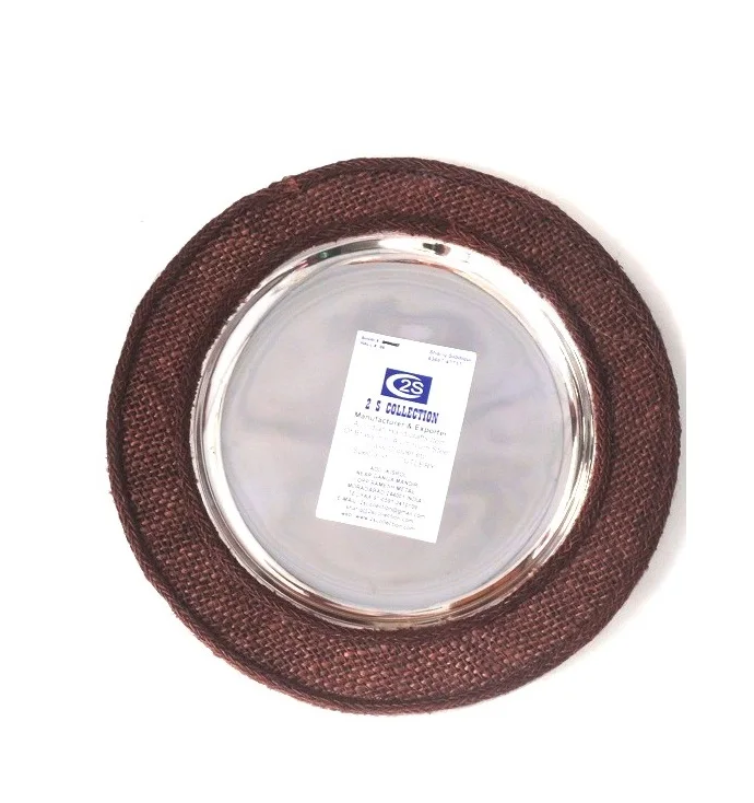 Hot Trending Best Quality Metal Stainless Steel Charger Plates With Customize Logo And Design Dish And Plates