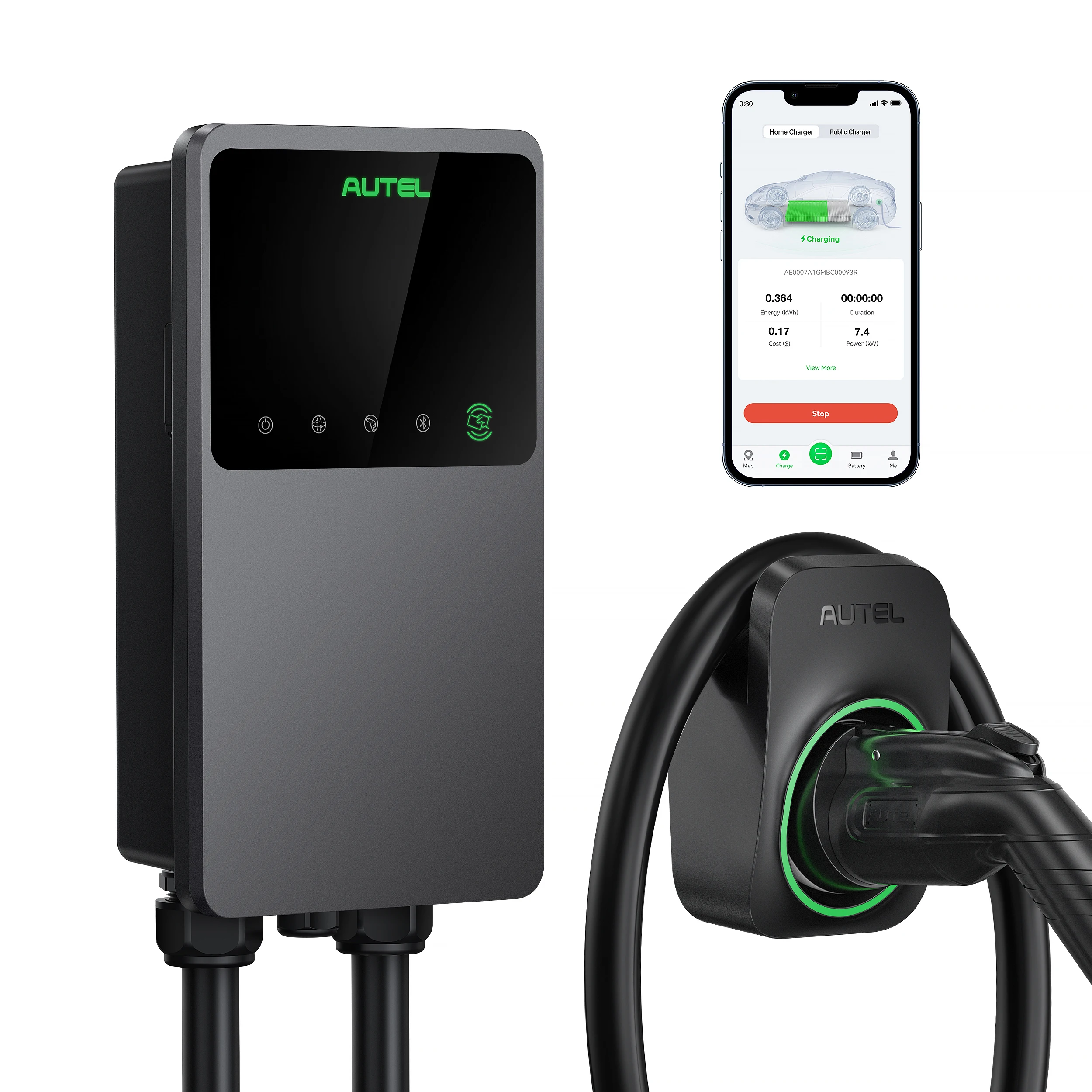 Autel Maxicharger Elite 40A 10KW with holster Electric Car Charging Station Ac Ev Charger For byd atto 3